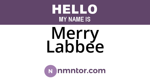 Merry Labbee