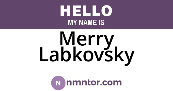 Merry Labkovsky