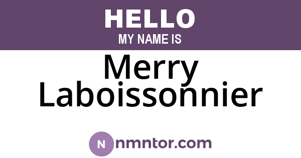 Merry Laboissonnier