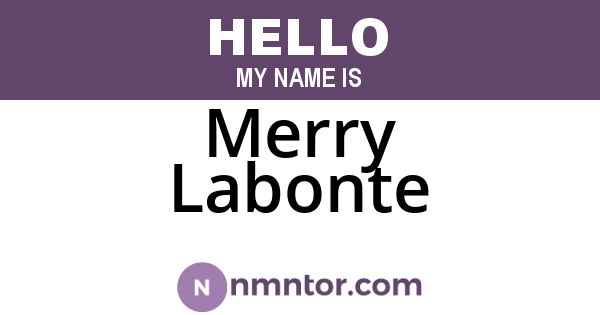 Merry Labonte