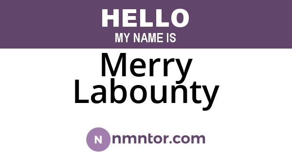 Merry Labounty