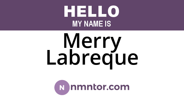 Merry Labreque