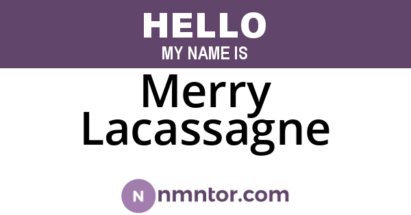 Merry Lacassagne