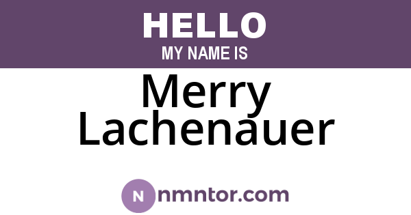 Merry Lachenauer