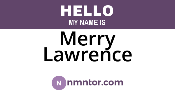 Merry Lawrence