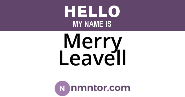 Merry Leavell