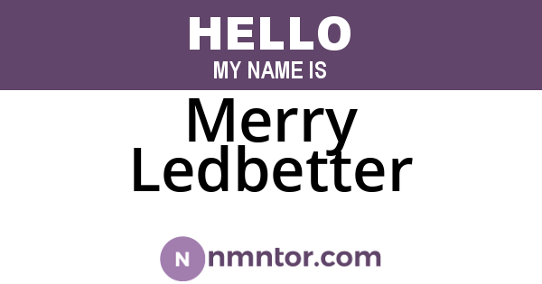 Merry Ledbetter