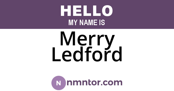 Merry Ledford