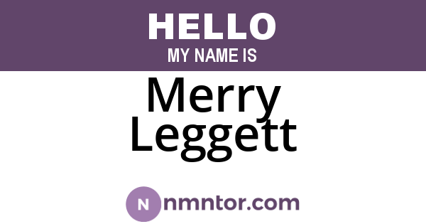 Merry Leggett