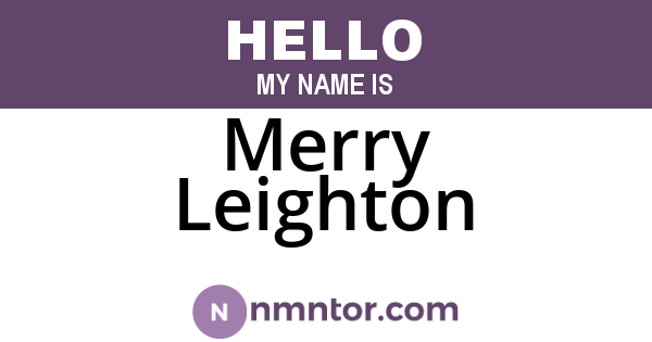 Merry Leighton