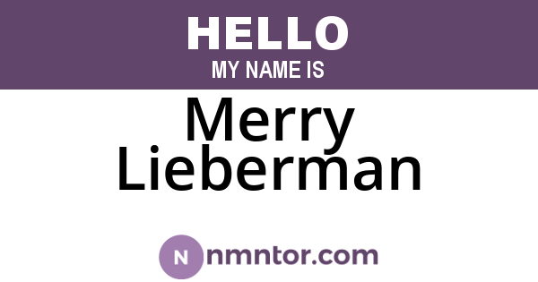Merry Lieberman