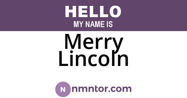 Merry Lincoln
