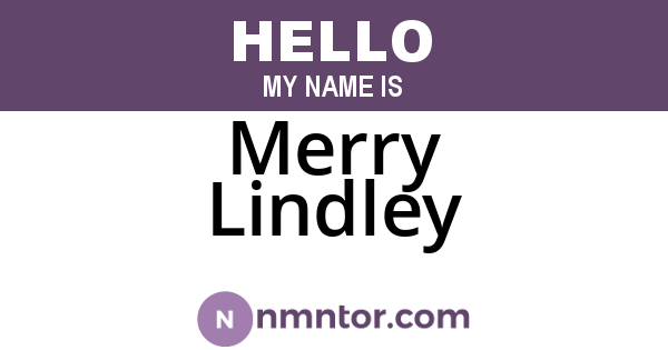 Merry Lindley