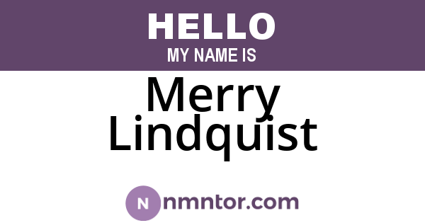 Merry Lindquist
