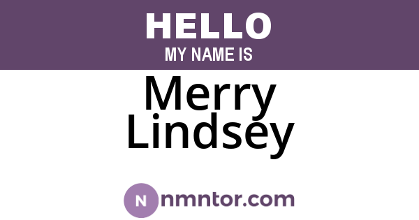 Merry Lindsey