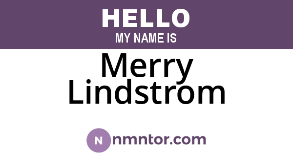 Merry Lindstrom