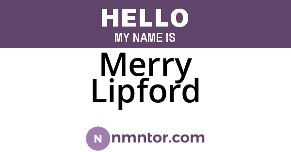 Merry Lipford
