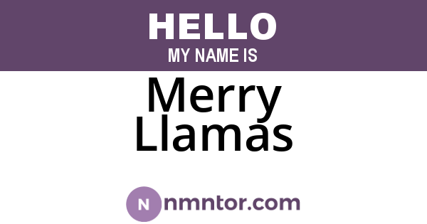 Merry Llamas