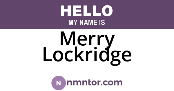Merry Lockridge