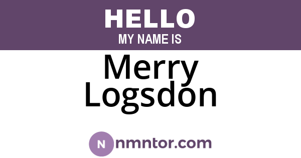 Merry Logsdon