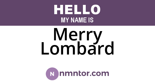 Merry Lombard