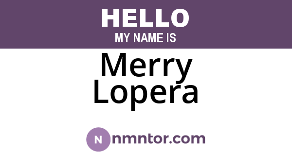 Merry Lopera