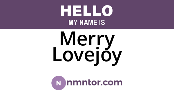 Merry Lovejoy