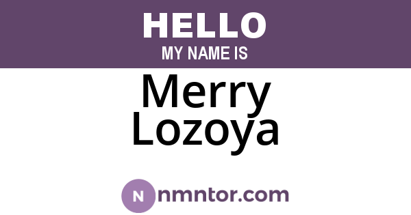 Merry Lozoya