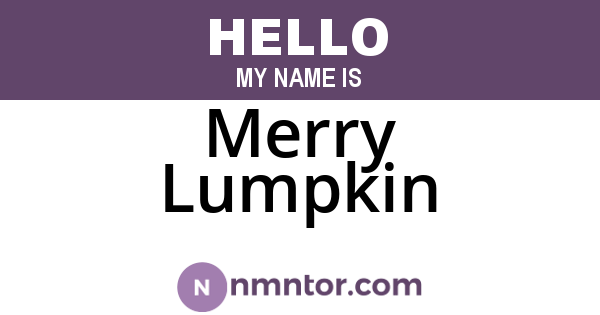 Merry Lumpkin