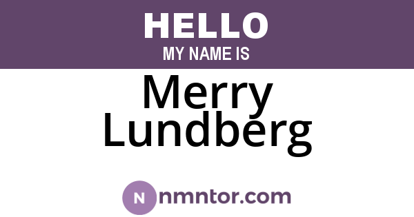 Merry Lundberg