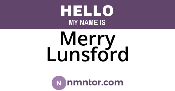 Merry Lunsford