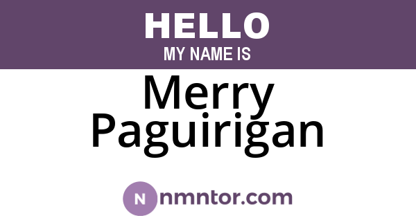 Merry Paguirigan