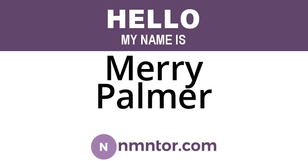 Merry Palmer