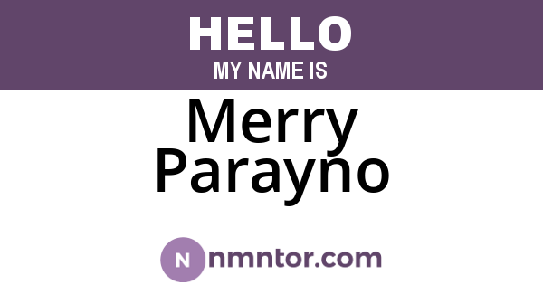 Merry Parayno