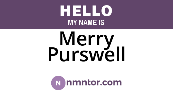 Merry Purswell