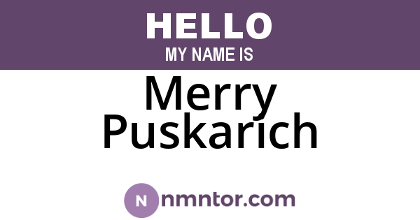 Merry Puskarich