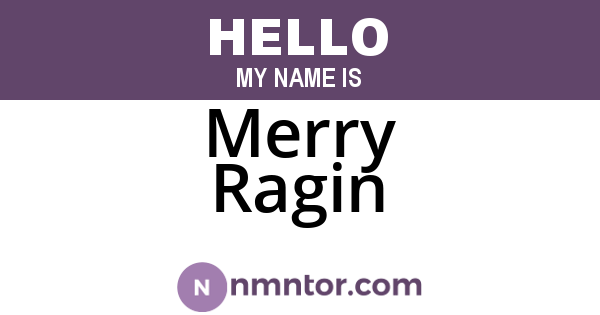 Merry Ragin