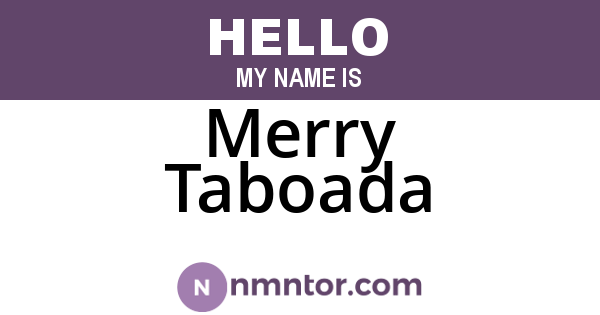 Merry Taboada