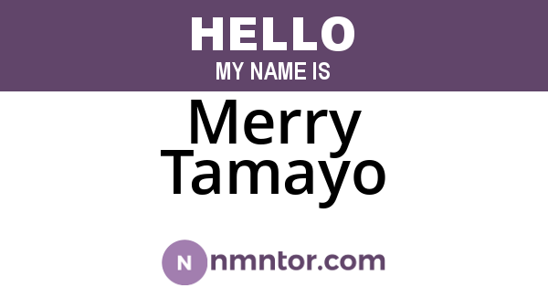 Merry Tamayo