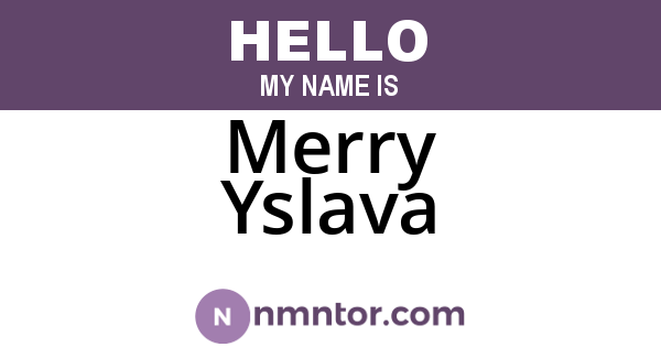 Merry Yslava