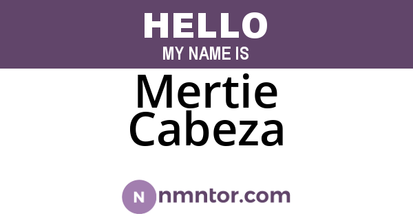 Mertie Cabeza