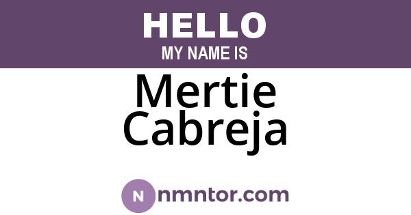 Mertie Cabreja