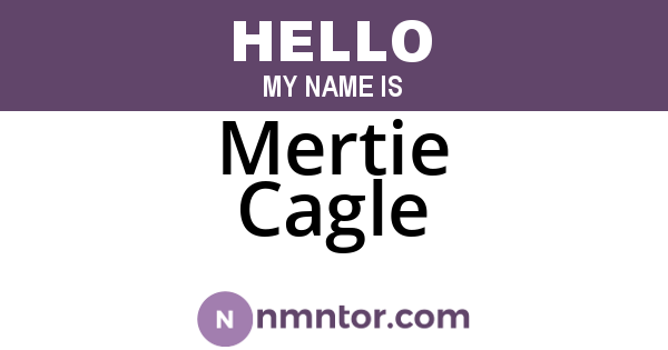 Mertie Cagle