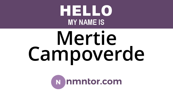 Mertie Campoverde