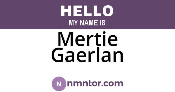 Mertie Gaerlan