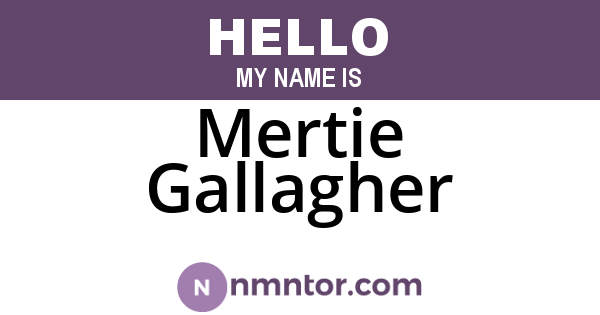 Mertie Gallagher