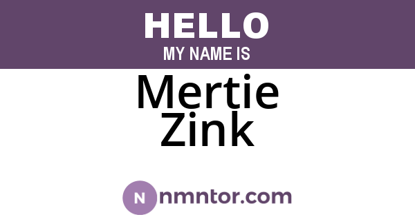 Mertie Zink