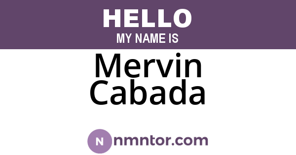 Mervin Cabada