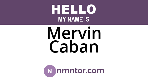 Mervin Caban