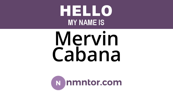 Mervin Cabana